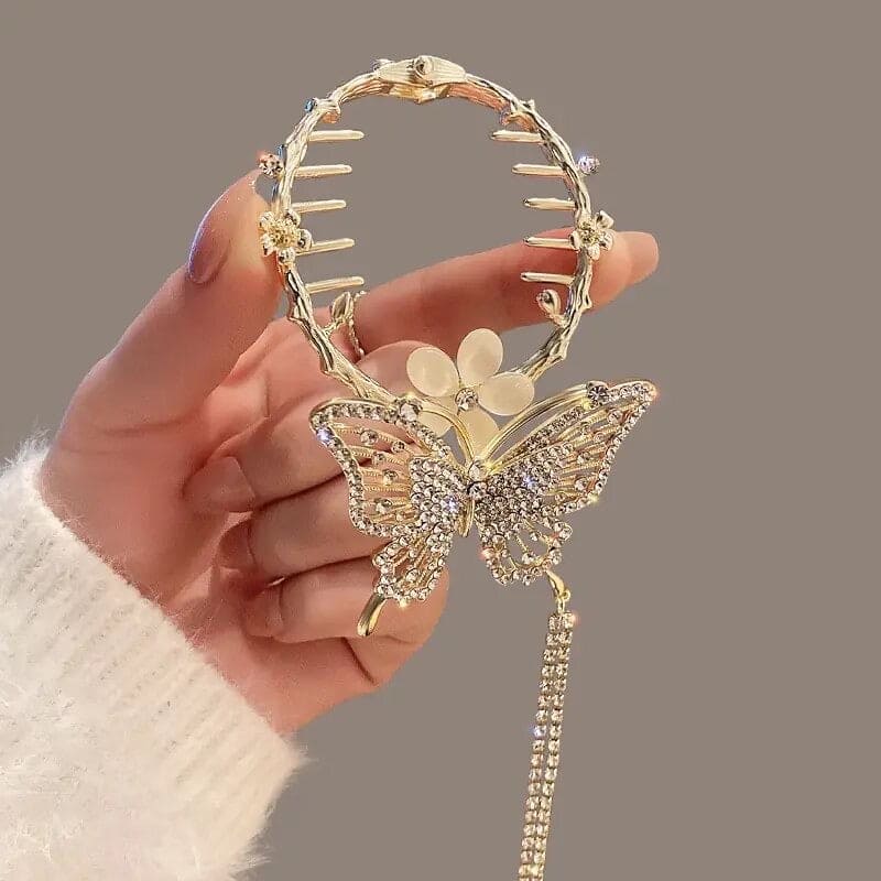 Butterfly Hair Claw, Luxury Orchid Hair Clip, Flower Ponytail Pearl Hairpin, Women Rhinestones Tassel Hair Clip, Ponytail Buckle Pearl Hairpin, Girl Barrette Hairclip, Women Hair Styling Accessories Butterfly Hair Claw, Luxury Orchid Hair Clip, Flower Ponytail Pearl Hairpin, Women Rhinestones Tassel Hair Clip, Ponytail Buckle Pearl Hairpin, Girl Barrette Hairclip, Women Hair Styling Accessories